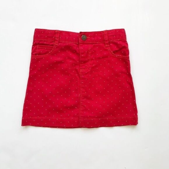 Old Navy red dot denim skirt  EUC 5T - Picture 1 of 4